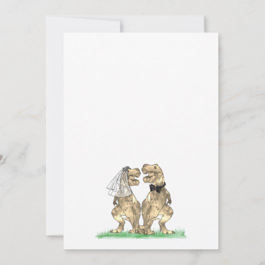Dinosaur Theme Wedding Bedankt (Achterkant)