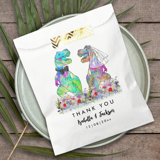 Dinosaur Theme Wedding Bedankt Bedankzakje