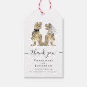 Dinosaur Theme Wedding Bedankt Cadeaulabel (Voorkant)
