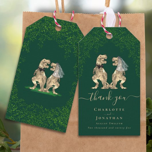 Dinosaur Theme Wedding Bedankt Cadeaulabel