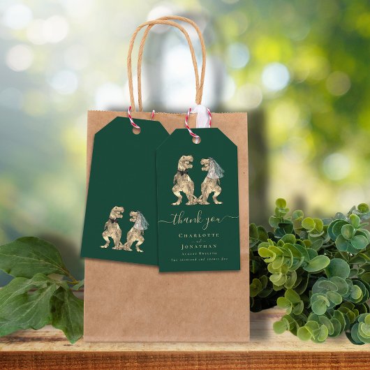 Dinosaur Theme Wedding Bedankt Cadeaulabel