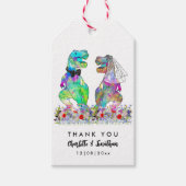 Dinosaur Theme Wedding Bedankt Cadeaulabel (Voorkant)