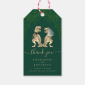 Dinosaur Theme Wedding Bedankt Cadeaulabel (Voorkant)