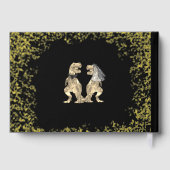 Dinosaur Theme Wedding Black & Gold Gastenboek (Achterkant)