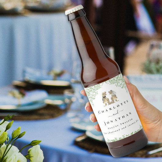 Dinosaur Theme Wedding Custom Bier Etiket
