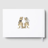 Dinosaur Theme Wedding Custom Gold Gastenboek (Achterkant)