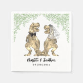Dinosaur Theme Wedding Custom Servet (Voorkant)
