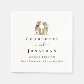 Dinosaur Theme Wedding Custom Servet (Voorkant)