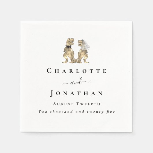 Dinosaur Theme Wedding Custom Servet (Voorkant)