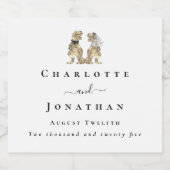 Dinosaur Theme Wedding Custom Sparkling Wijnetiket (Enkel label)