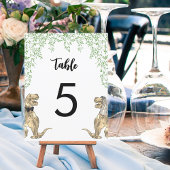 Dinosaur Theme Wedding Custom Table Number