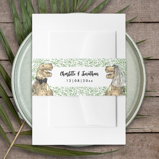Dinosaur Theme Wedding Custom Uitnodigingen Wikkel