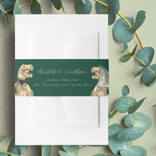 Dinosaur Theme Wedding Custom Uitnodigingen Wikkel