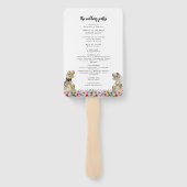 Dinosaur Theme Wedding Day Programma Handwaaier (Achterkant)