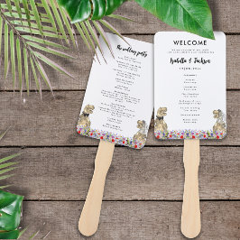 Dinosaur Theme Wedding Day Programma Handwaaier