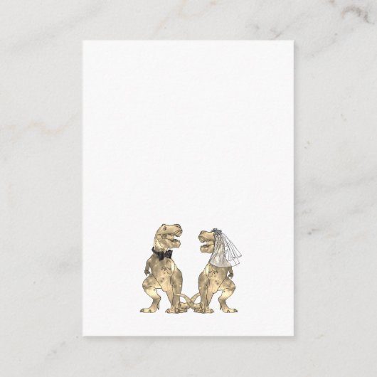 Dinosaur Theme Wedding Details Informatiekaartje (Achterkant)
