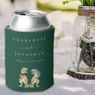 Dinosaur Theme Wedding Donkergroen Blikjeskoeler