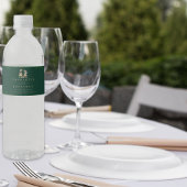 Dinosaur Theme Wedding Donkergroen Waterfles Etiket