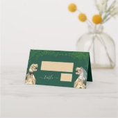 Dinosaur Theme Wedding Foliage Plaatskaartje (Voorkant)