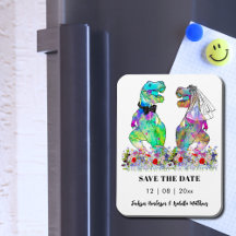 Dinosaur Theme Wedding Funny Save the Date