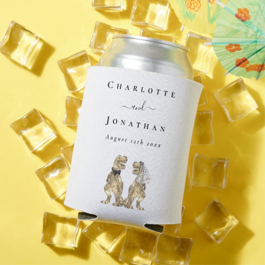 Dinosaur Theme Wedding gepersonaliseerd Blikjeskoeler (Insitu Zomer)