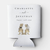 Dinosaur Theme Wedding gepersonaliseerd Blikjeskoeler (Achterkant)