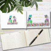 Dinosaur Theme Wedding Gold Gastenboek