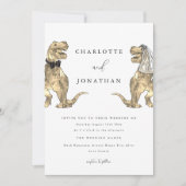 Dinosaur Theme Wedding Kaart (Voorkant)