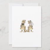 Dinosaur Theme Wedding Kaart (Achterkant)