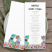 Dinosaur Theme Wedding Kleurrijke Wildflower Menu