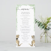 Dinosaur Theme Wedding Menu (Staand voorkant)