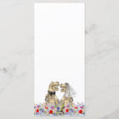 Dinosaur Theme Wedding Menu (Achterkant)