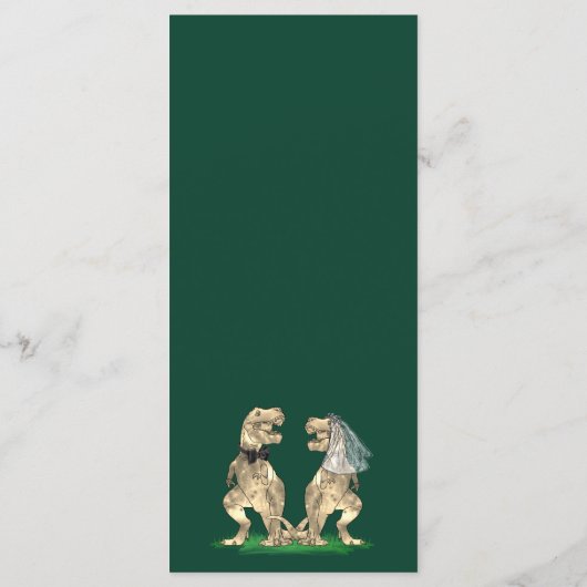 Dinosaur Theme Wedding Menu (Achterkant)