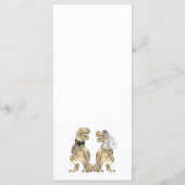 Dinosaur Theme Wedding Menu (Achterkant)