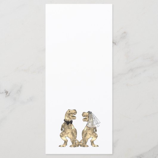 Dinosaur Theme Wedding Menu (Achterkant)