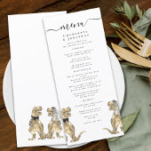 Dinosaur Theme Wedding Menu