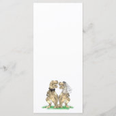 Dinosaur Theme Wedding Menu (Achterkant)