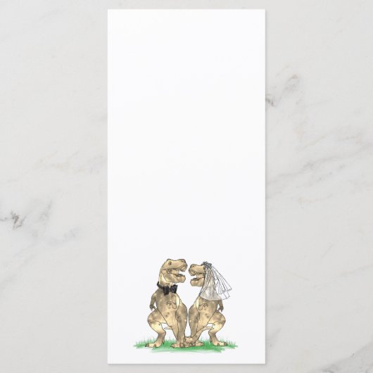 Dinosaur Theme Wedding Menu (Achterkant)