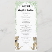 Dinosaur Theme Wedding Menu (Voorkant)