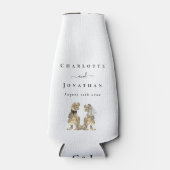 Dinosaur Theme Wedding Modern Flesjeskoeler (Voorkant)