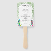 Dinosaur Theme Wedding Programma Handwaaier (Achterkant)