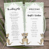 Dinosaur Theme Wedding Programma Programmakaart