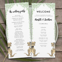 Dinosaur Theme Wedding Programma