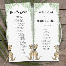 Dinosaur Theme Wedding Programma Programmakaart