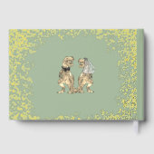 Dinosaur Theme Wedding Sage Green Gold Gastenboek (Achterkant)