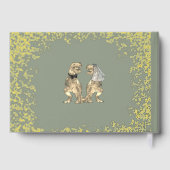 Dinosaur Theme Wedding Sage Green Gold Gastenboek (Achterkant)