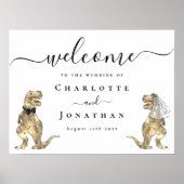 Dinosaur Theme Wedding Welcome Poster (Voorkant)