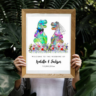 Dinosaur Theme Wedding Welkom Poster