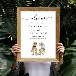 Dinosaur Theme Wedding Welkom Poster