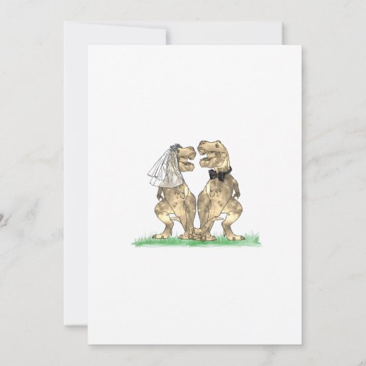 Dinosaur Theme Wildflower Kaart (Achterkant)